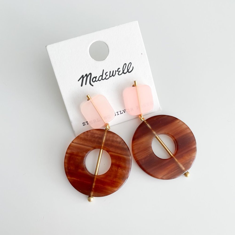 Madewell Linked Shapes Statement Earrings (Sweetheart Blush Combo) - Picture 3 of 3